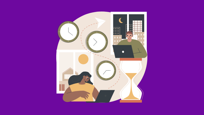 Managing time zones is another challenge